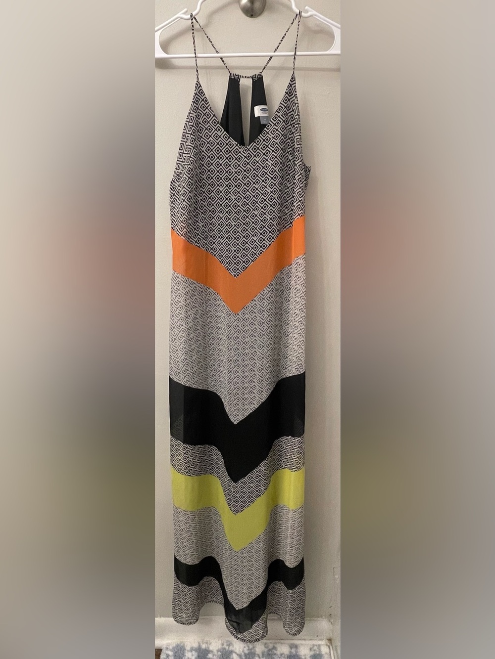 Old Navy Medium Women's Gray Sleeveless Maxi BOHO Sun Dress Miss Size M 8 10